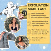 Scrub Towel 1+1 FREE - Exfoliating Shower Scrubbing Towel